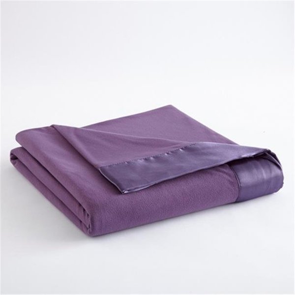 Shavel Shavel MFNBKTWPLM Micro Flannel Plum Twin Size All Seasons Year Round Sheet Blanket MFNBKTWPLM